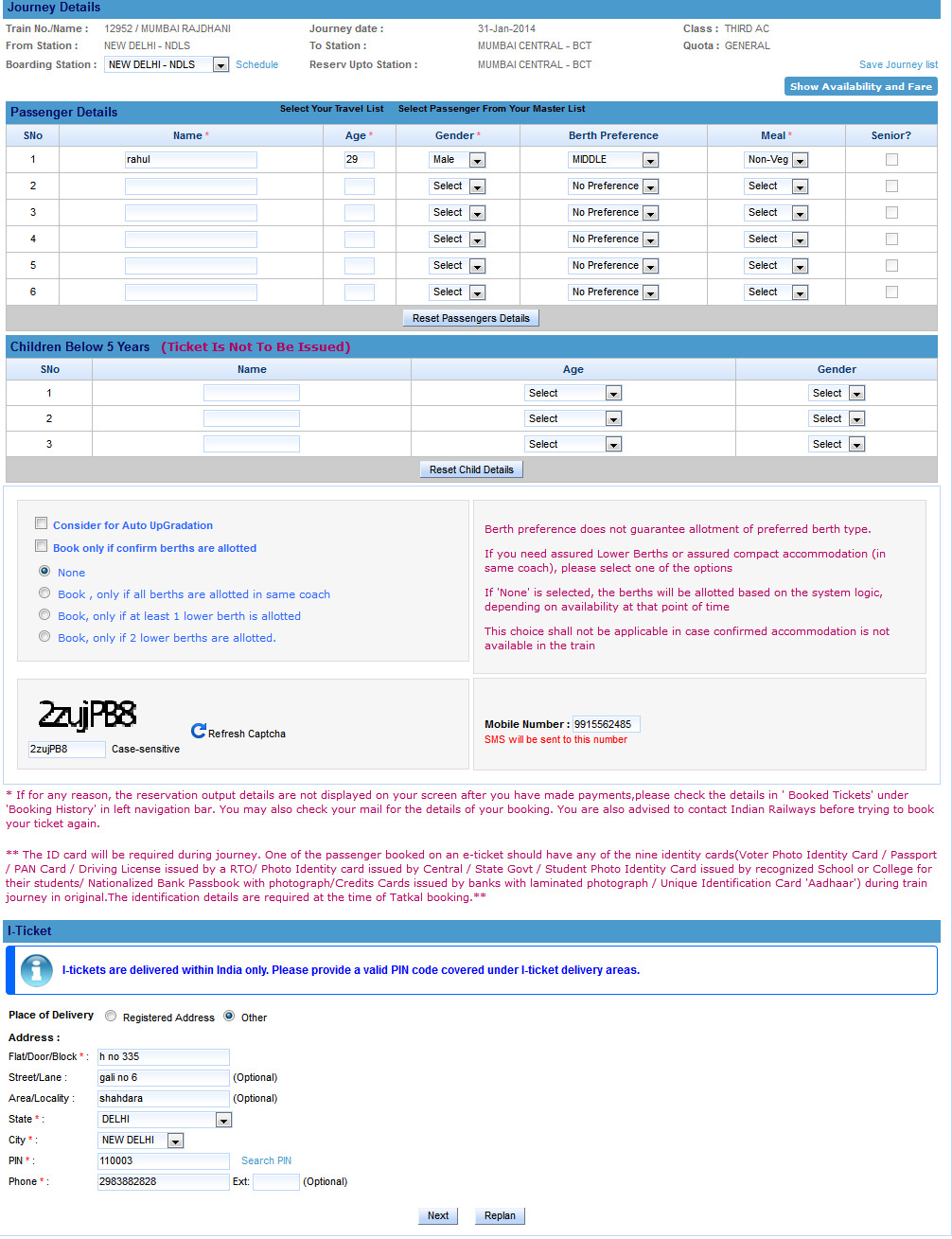 Why Ticket Is Not Booking In Irctc