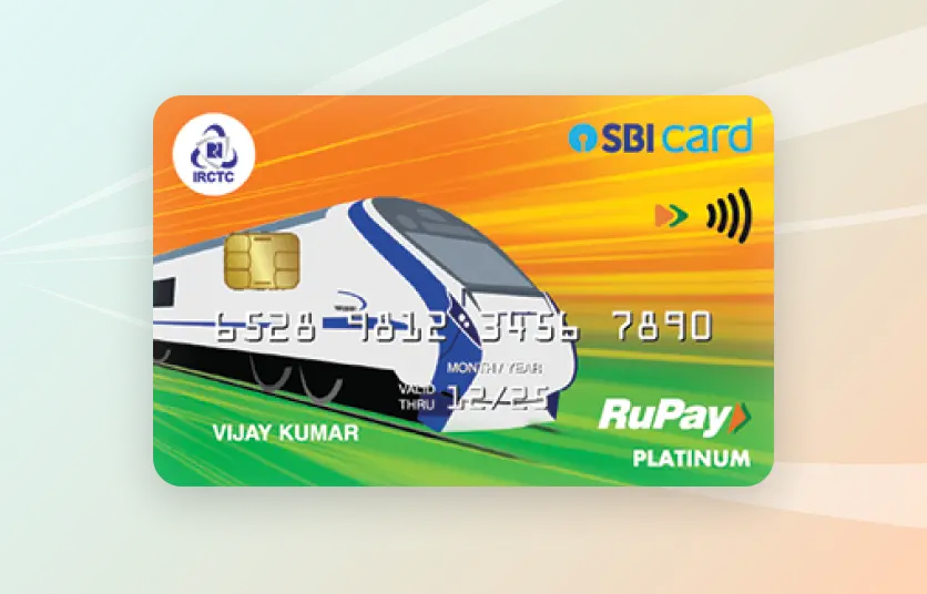IRCTC SBI RuPay Credit Card with blue design